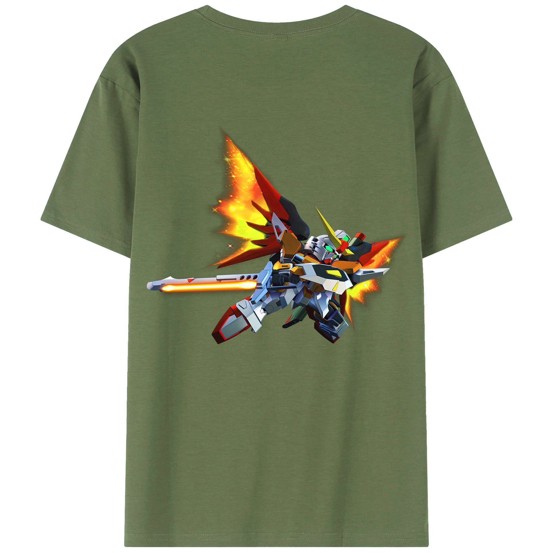 （画像用） 機動戦士ガンダム Mobile Suit Gundam 綿100％ メンズ半袖Tシャツ（バックプリント） 通気性
